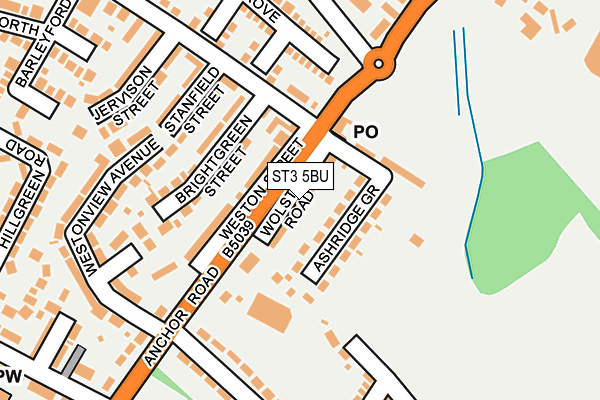 ST3 5BU map - OS OpenMap – Local (Ordnance Survey)