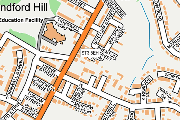 ST3 5EH map - OS OpenMap – Local (Ordnance Survey)