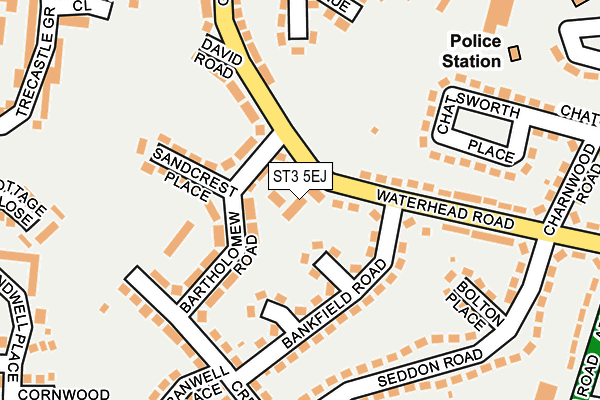 ST3 5EJ map - OS OpenMap – Local (Ordnance Survey)
