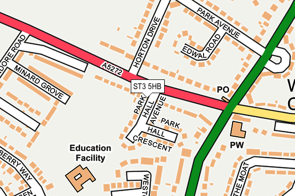 ST3 5HB map - OS OpenMap – Local (Ordnance Survey)