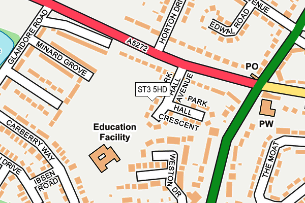 ST3 5HD map - OS OpenMap – Local (Ordnance Survey)