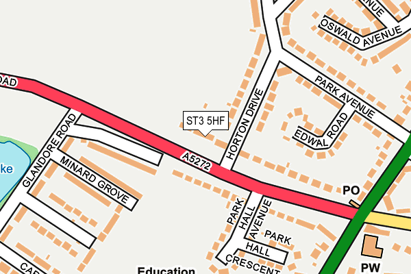 ST3 5HF map - OS OpenMap – Local (Ordnance Survey)