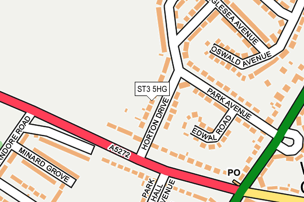 ST3 5HG map - OS OpenMap – Local (Ordnance Survey)