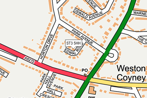 ST3 5HH map - OS OpenMap – Local (Ordnance Survey)
