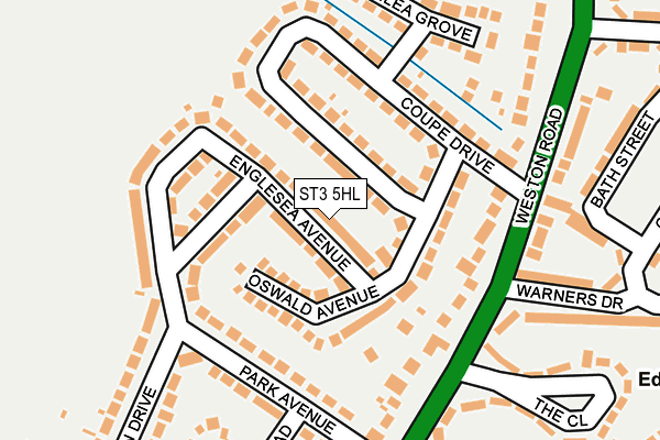 ST3 5HL map - OS OpenMap – Local (Ordnance Survey)