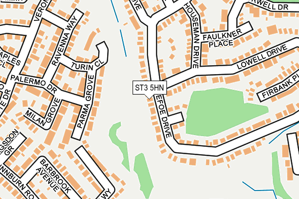 ST3 5HN map - OS OpenMap – Local (Ordnance Survey)