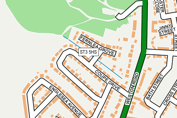 ST3 5HS map - OS OpenMap – Local (Ordnance Survey)