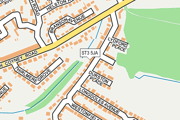 ST3 5JA map - OS OpenMap – Local (Ordnance Survey)