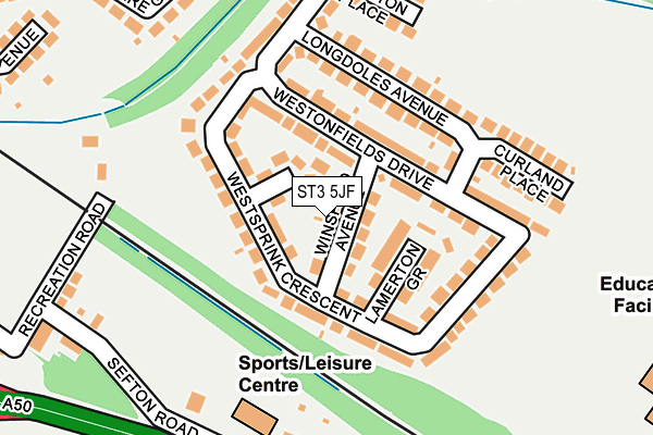 ST3 5JF map - OS OpenMap – Local (Ordnance Survey)