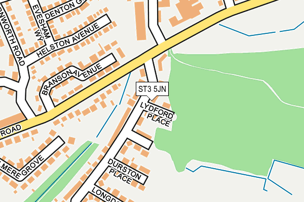 ST3 5JN map - OS OpenMap – Local (Ordnance Survey)