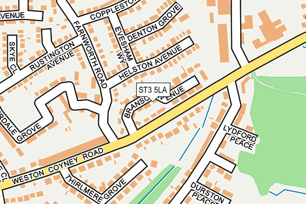 ST3 5LA map - OS OpenMap – Local (Ordnance Survey)