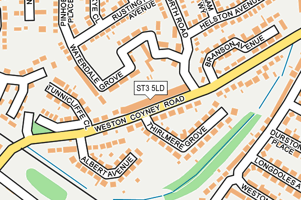 ST3 5LD map - OS OpenMap – Local (Ordnance Survey)