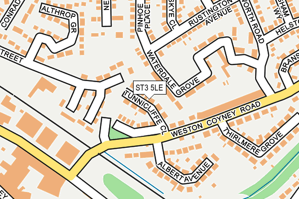 ST3 5LE map - OS OpenMap – Local (Ordnance Survey)