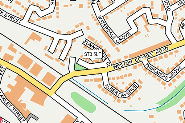 ST3 5LF map - OS OpenMap – Local (Ordnance Survey)