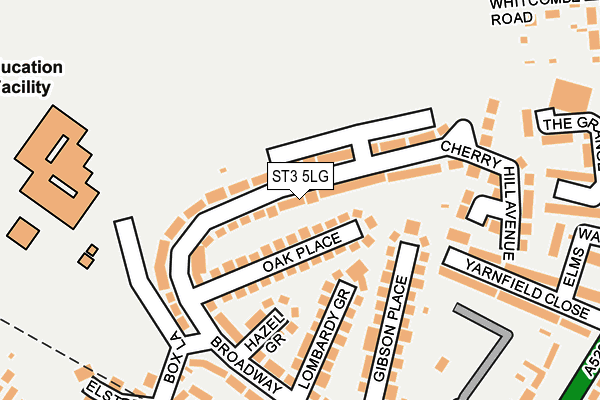 ST3 5LG map - OS OpenMap – Local (Ordnance Survey)