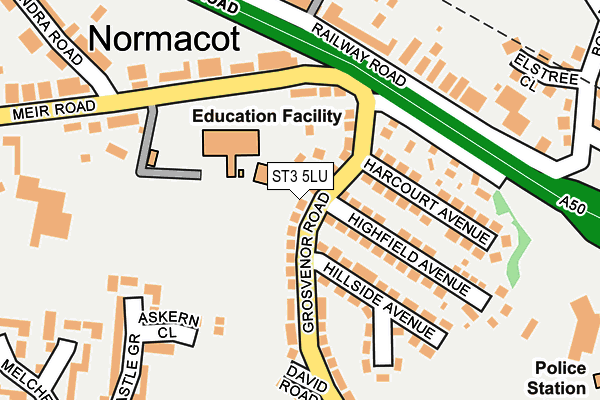 ST3 5LU map - OS OpenMap – Local (Ordnance Survey)