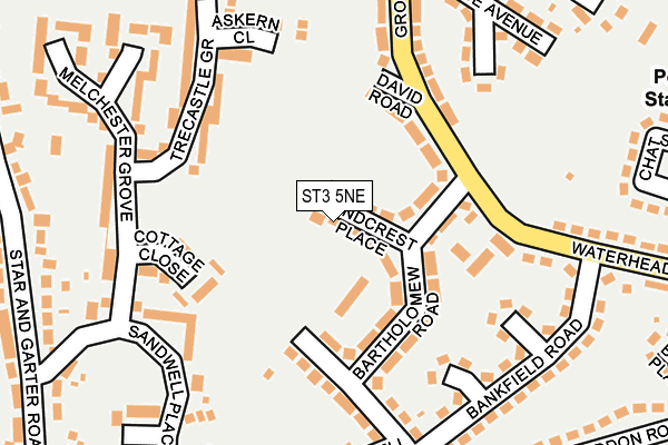 ST3 5NE map - OS OpenMap – Local (Ordnance Survey)