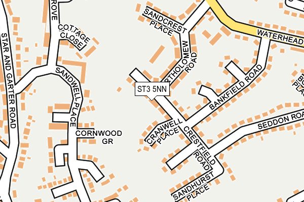 ST3 5NN map - OS OpenMap – Local (Ordnance Survey)