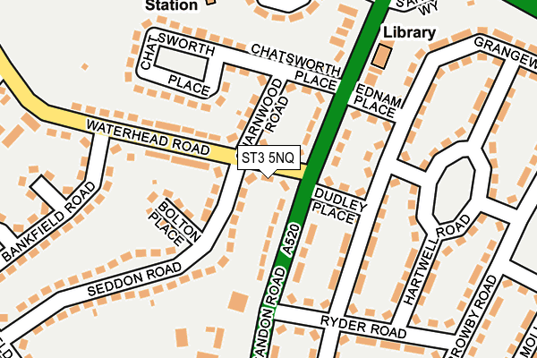 ST3 5NQ map - OS OpenMap – Local (Ordnance Survey)