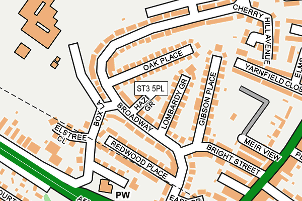 ST3 5PL map - OS OpenMap – Local (Ordnance Survey)