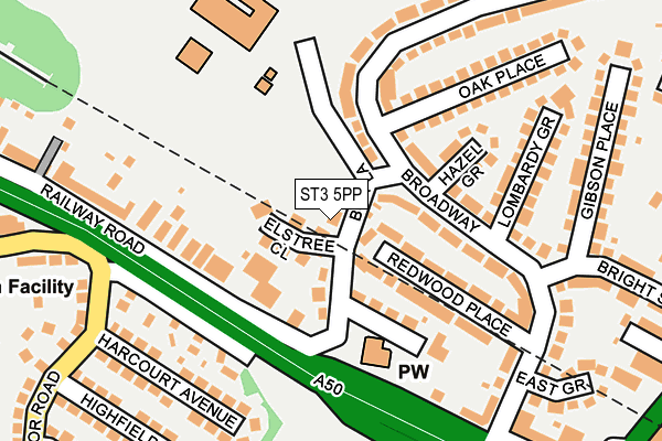 ST3 5PP map - OS OpenMap – Local (Ordnance Survey)