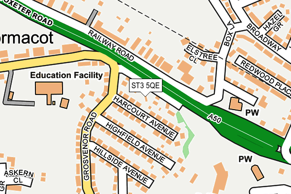 ST3 5QE map - OS OpenMap – Local (Ordnance Survey)