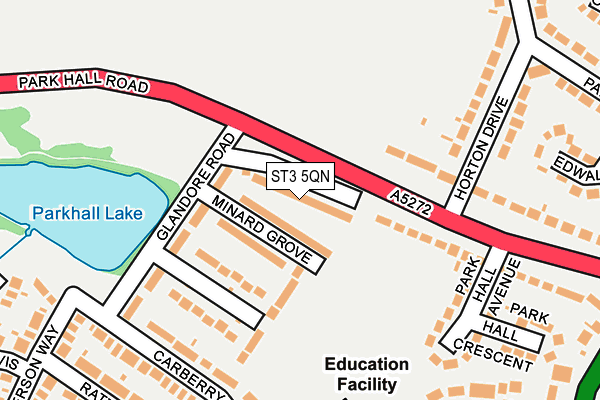 ST3 5QN map - OS OpenMap – Local (Ordnance Survey)