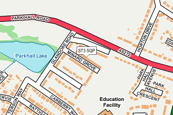 ST3 5QP map - OS OpenMap – Local (Ordnance Survey)