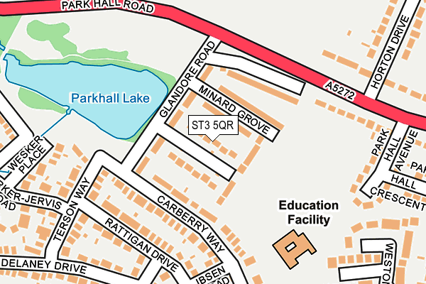 ST3 5QR map - OS OpenMap – Local (Ordnance Survey)