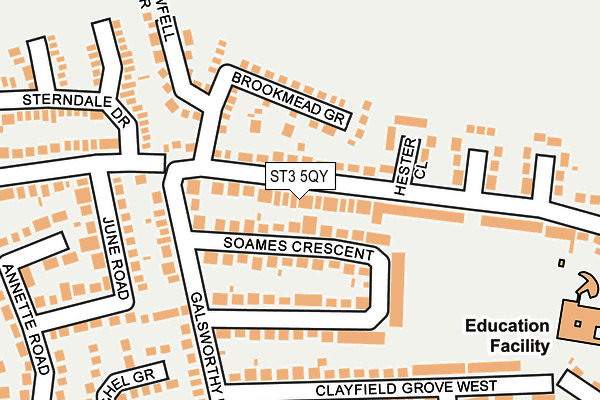 ST3 5QY map - OS OpenMap – Local (Ordnance Survey)