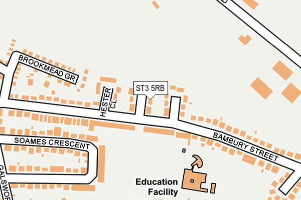 ST3 5RB map - OS OpenMap – Local (Ordnance Survey)