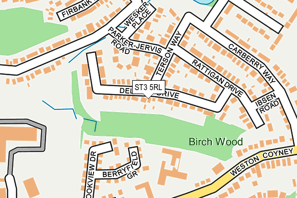 ST3 5RL map - OS OpenMap – Local (Ordnance Survey)