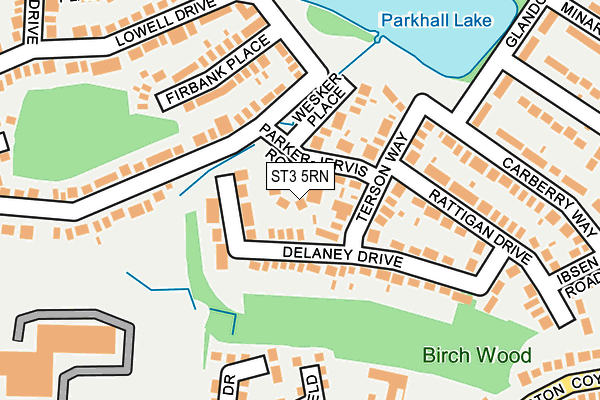 ST3 5RN map - OS OpenMap – Local (Ordnance Survey)