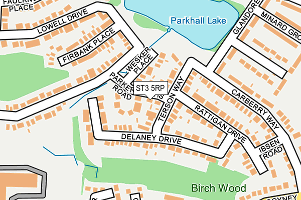 ST3 5RP map - OS OpenMap – Local (Ordnance Survey)