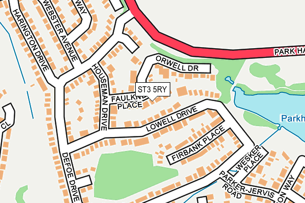 ST3 5RY map - OS OpenMap – Local (Ordnance Survey)