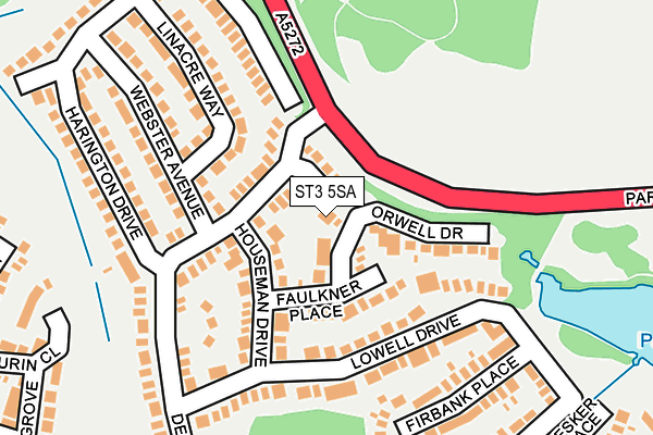 ST3 5SA map - OS OpenMap – Local (Ordnance Survey)