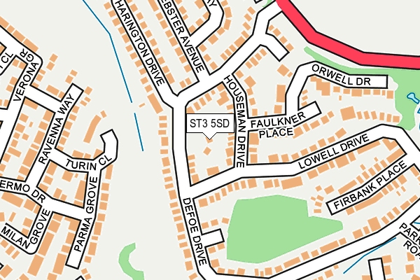 ST3 5SD map - OS OpenMap – Local (Ordnance Survey)