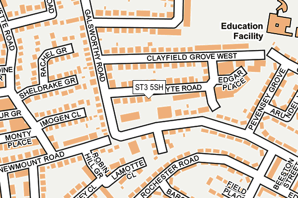 ST3 5SH map - OS OpenMap – Local (Ordnance Survey)