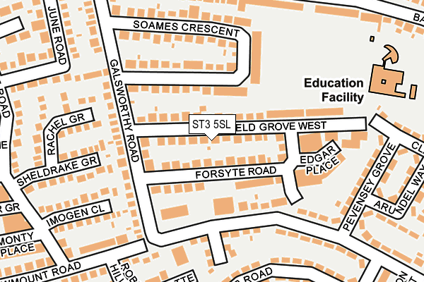 ST3 5SL map - OS OpenMap – Local (Ordnance Survey)