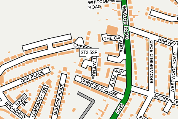 ST3 5SP map - OS OpenMap – Local (Ordnance Survey)