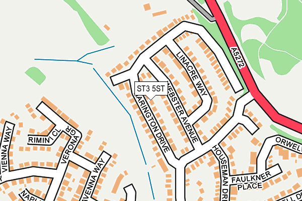ST3 5ST map - OS OpenMap – Local (Ordnance Survey)