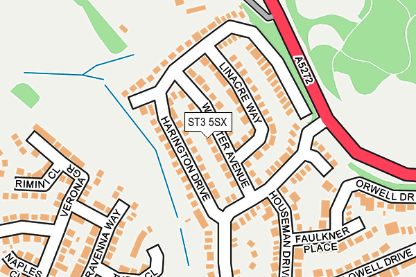 ST3 5SX map - OS OpenMap – Local (Ordnance Survey)