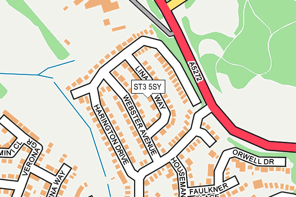 ST3 5SY map - OS OpenMap – Local (Ordnance Survey)