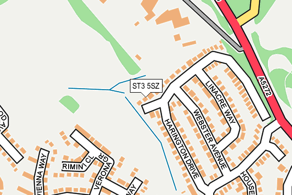 ST3 5SZ map - OS OpenMap – Local (Ordnance Survey)