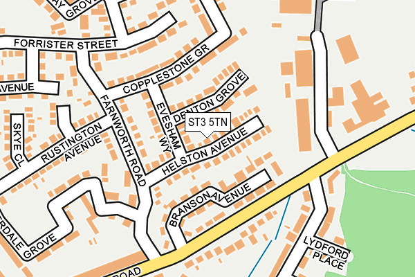 ST3 5TN map - OS OpenMap – Local (Ordnance Survey)