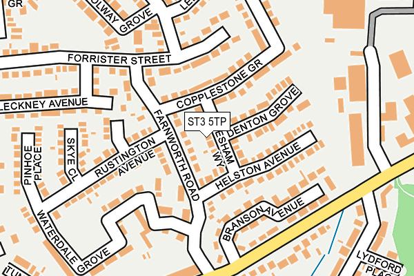 ST3 5TP map - OS OpenMap – Local (Ordnance Survey)