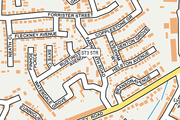 ST3 5TR map - OS OpenMap – Local (Ordnance Survey)