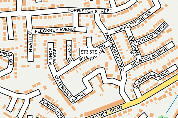 ST3 5TS map - OS OpenMap – Local (Ordnance Survey)