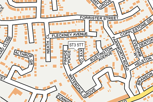 ST3 5TT map - OS OpenMap – Local (Ordnance Survey)