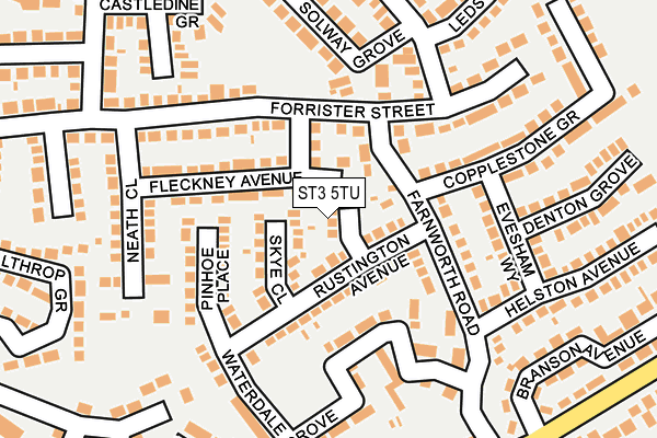 ST3 5TU map - OS OpenMap – Local (Ordnance Survey)